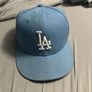 LA Dodgers Blue and Pink Fitted Cap size 7 3/8
